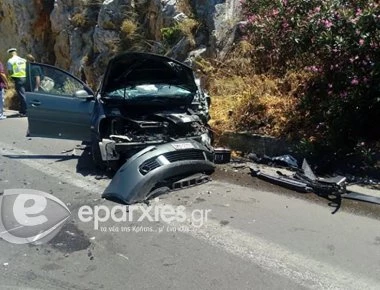 Τροχαίο-σοκ στην Ε.Ο. Χανίων Ρεθύμνου με οκτώ τραυματίες - Ανάμεσά τους δύο ανήλικα κι ένα μωρό! (φωτό)